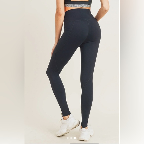 Mono B Everyday High Waist Leggings Black Size Small - Picture 1 of 11